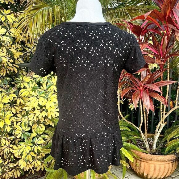 Nanette Lepore Eyelet Peplum Top - Picture 5 of 7